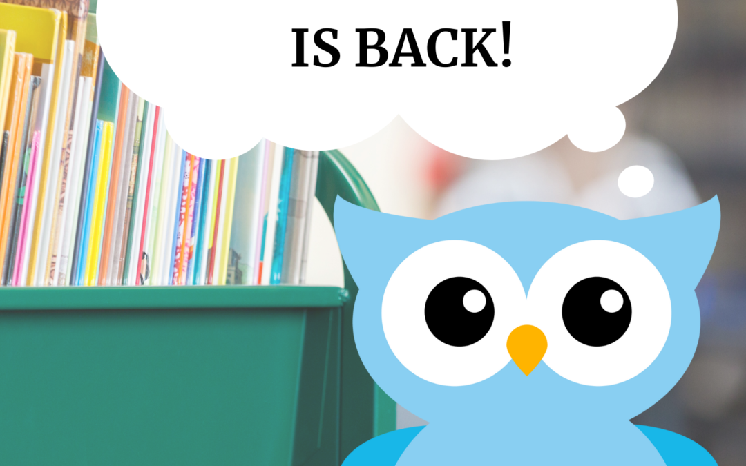 picture of owl with message owls tutoring is back