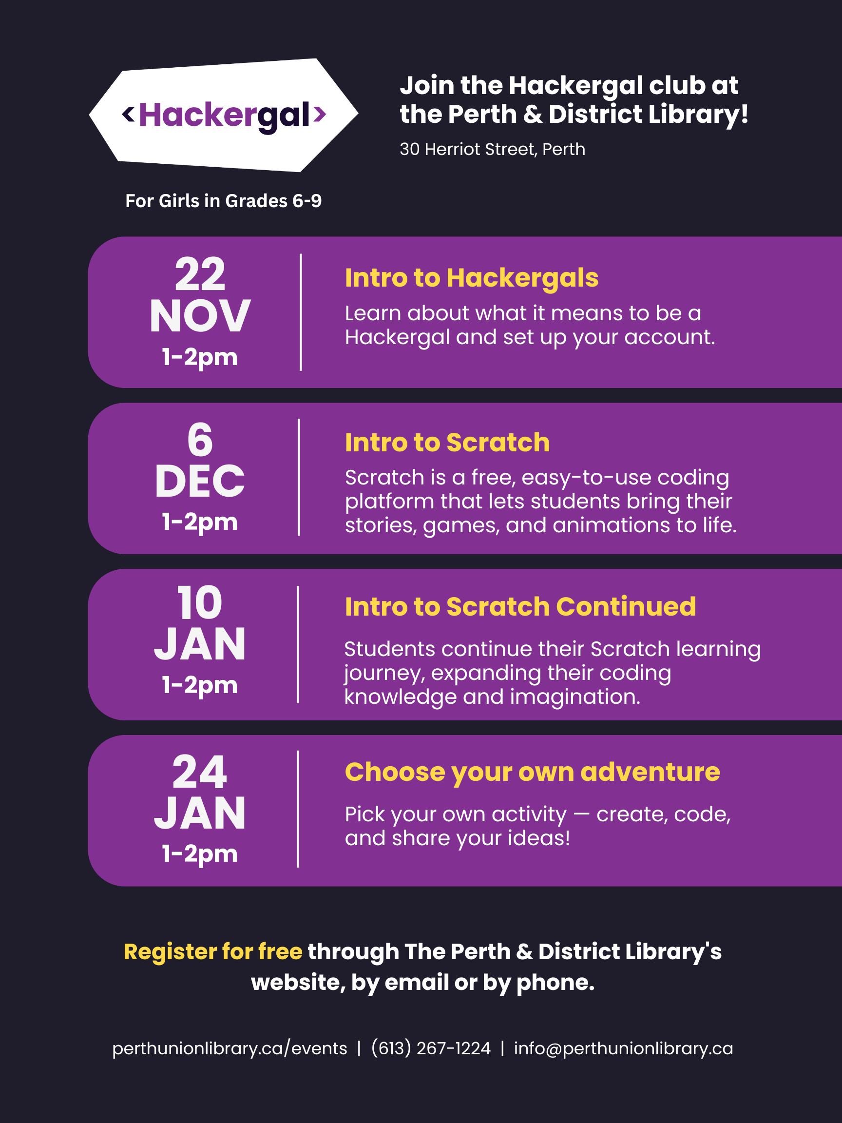 hackergal Hackergal club at the library