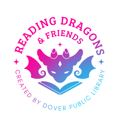 Reading Dragons & Friends logo. Created by Dover Public Library. 